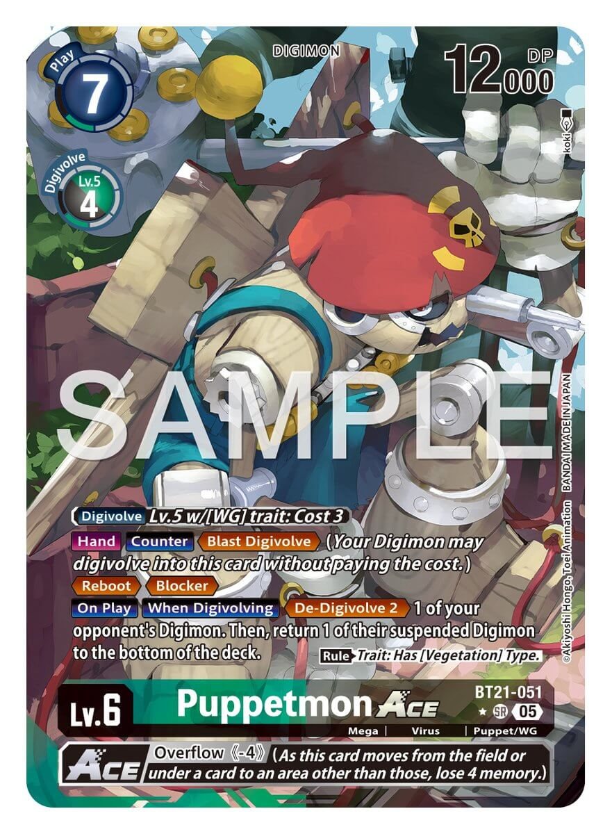 Puppetmon Ace [BT21-051] Alternate Art – Vault of the Cards