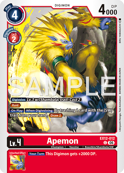 Apemon [EX12-012] - Common