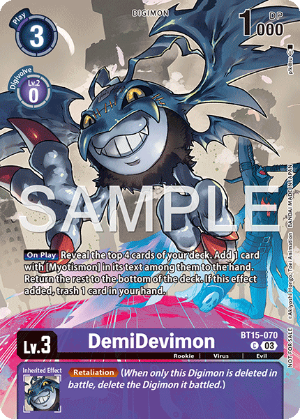 DemiDevimon [BT15-070] Box Topper