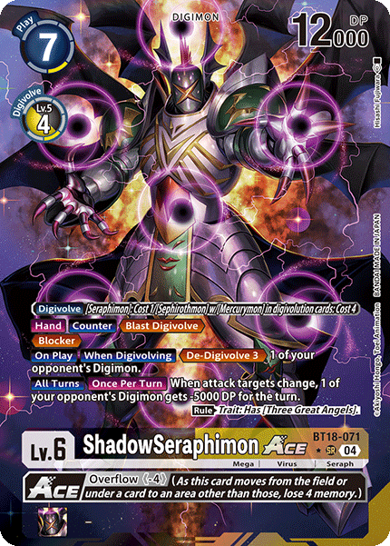 Alternative Art ShadowSeraphinmon [BT18-071] Super Rare