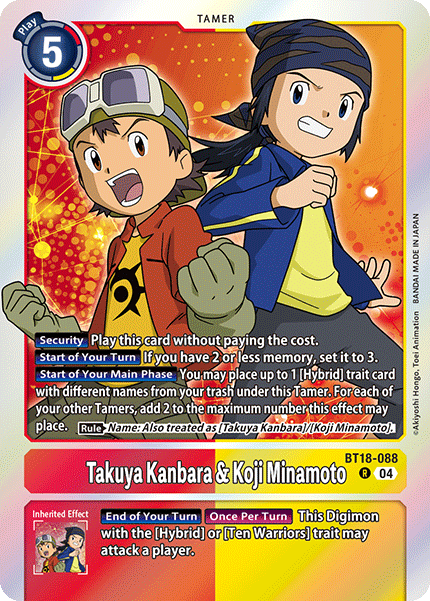 Takuya Kanbara & Koji Minamoto [BT18-088] Rare