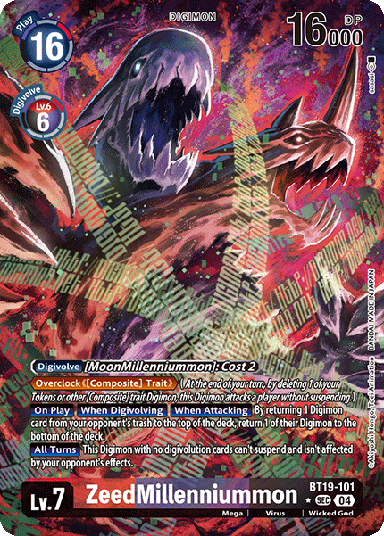 Alternative Art Zeed Millenniummon [BT19-101] Secret