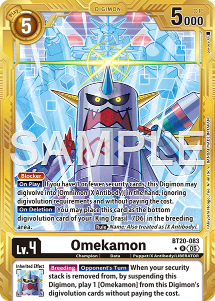 Omekamon [BT20-083] Rare Alt Art