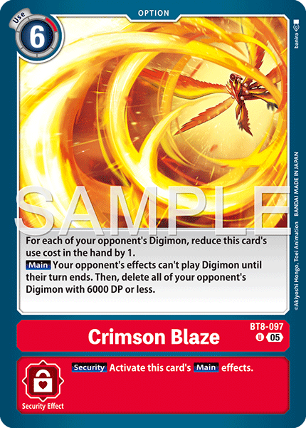 Crimson Blaze [BT08-097] Uncommon