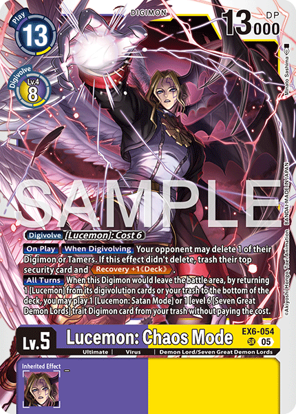 Lucemon: Chaos Mode [EX06-054] Super Rare