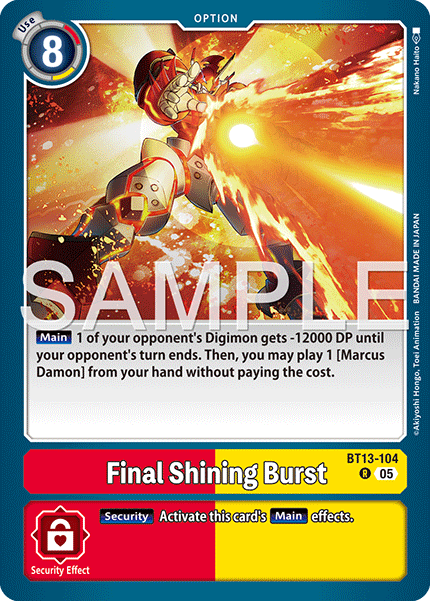 Final Shining Blast [BT13-104] Rare