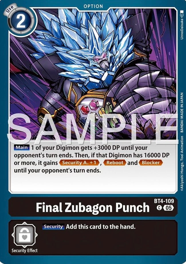 Final Zubagon Punch [BT04-109] Common