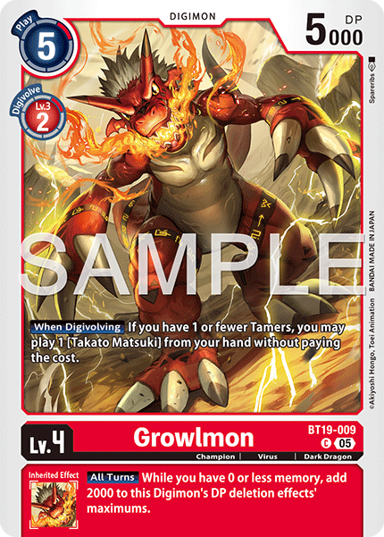 Growlmon [BT19-009] Common