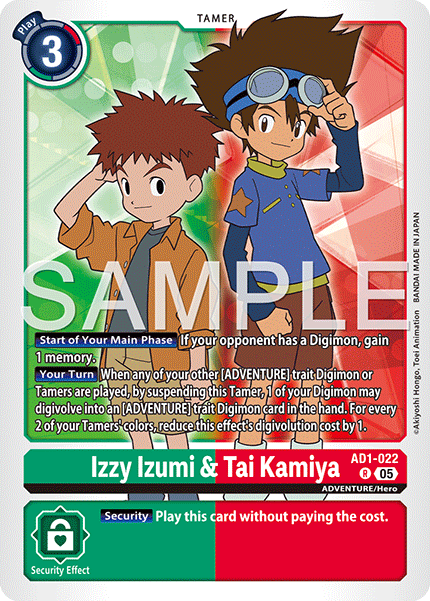 Izzy Izumi & Tai Kamiya [AD01-022] Rare