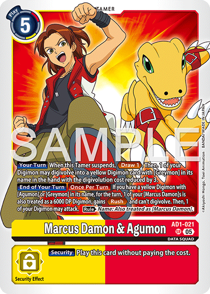 Marcus Damon & Agumon [AD01-021] Super Rare