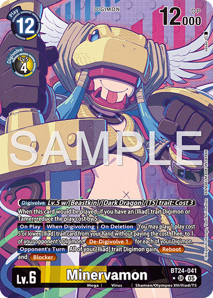 Minervamon [BT24-041] Super Rare Alt Art