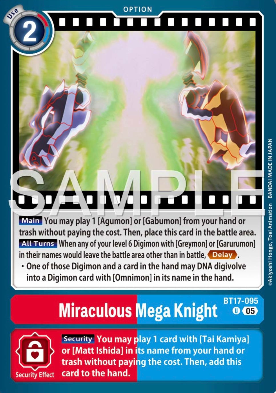 Miraculous Mega Knight [BT17-095] Uncommon