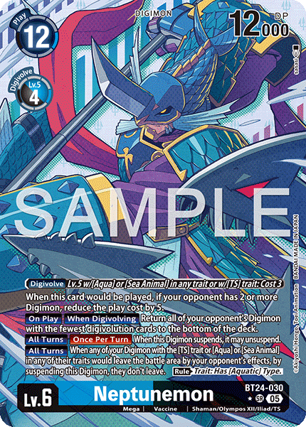 Neptunemon [BT24-030] Super Rare Alt Art