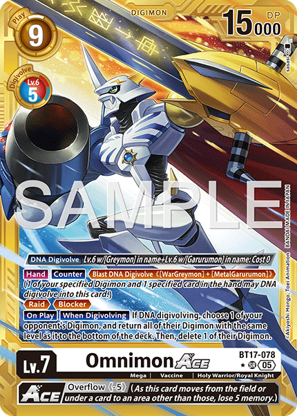 Omnimon Ace [BT17-078] Super Rare Alt Art