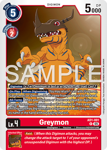 Greymon [AD01-001] Rare