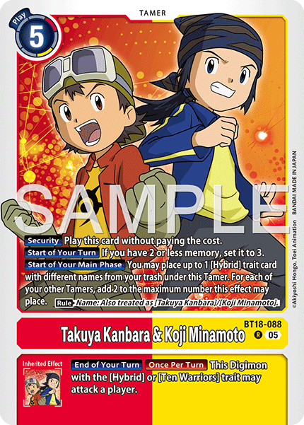 Takuya Kanbara & Koji Minamoto [BT18-088] Rare