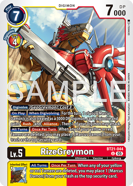 RizeGreymon [BT21-044] Uncommon
