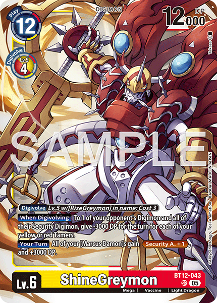 ShineGreymon [BT12-043] Super Rare