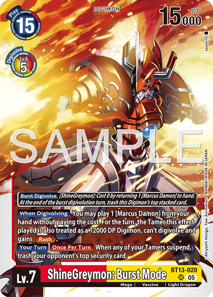 ShineGreymon: Burst Mode [BT13-020] Super Rare