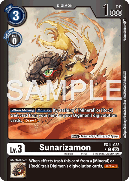 Sunarizamon [EX11-038] Alt Art