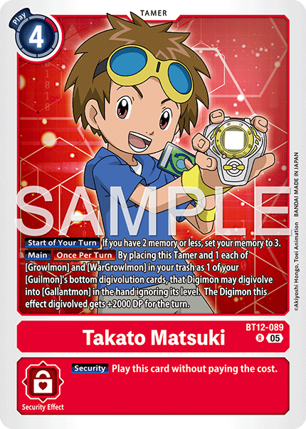 Takato Matsuki [BT12-089] Rare