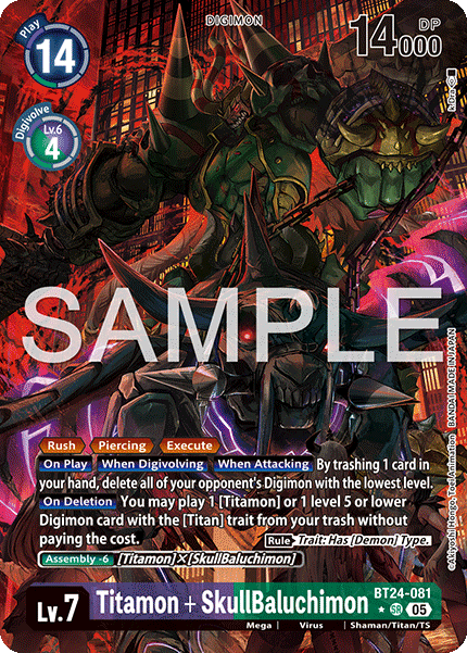 Titamon + SkullBaluchimon [BT24-081] Super Rare Alt Art