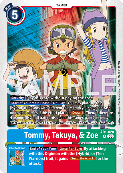 Tommy, Takuya & Zoe [AD01-020] Rare
