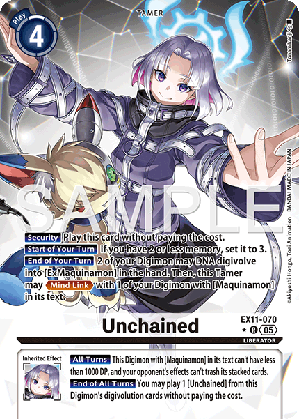 Unchained [EX11-070] Rare Alt Art