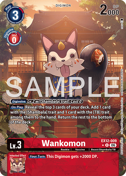 Wankomon [EX12-009] - Rare Limited Foil