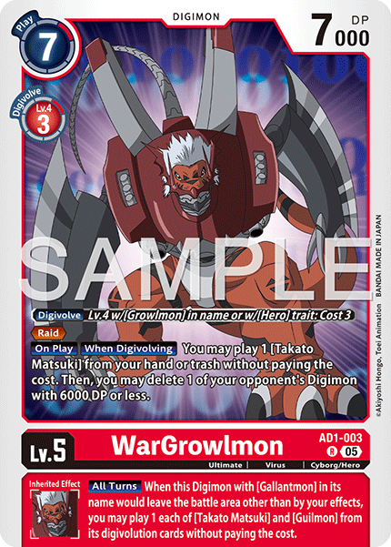 WarGrowlmon [AD01-003] Rare