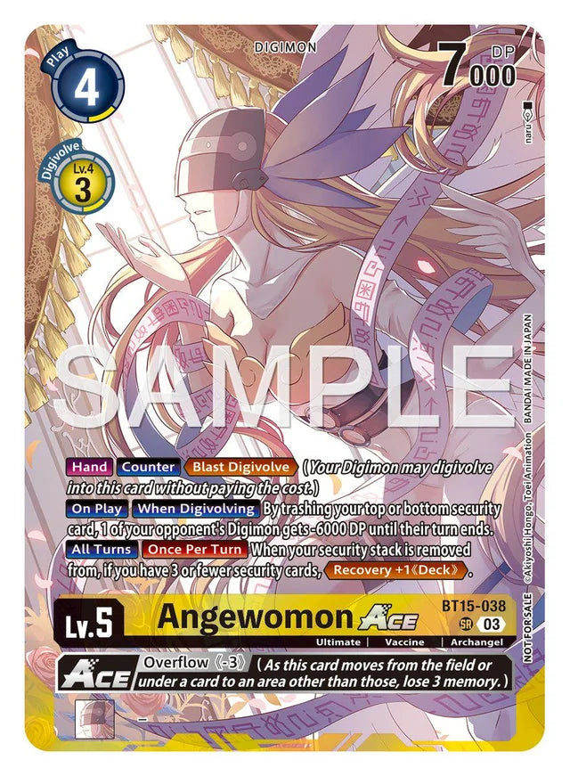 Angewomon Ace [BT15-038] Digimon Card Game BT21 Limited Edition Alternate Art