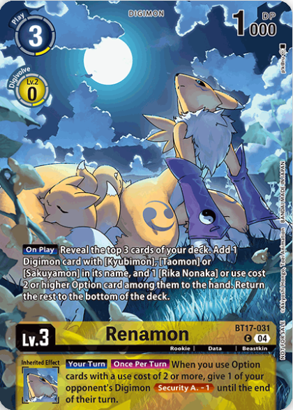 Renamon (BT17-031) Box Topper EX08